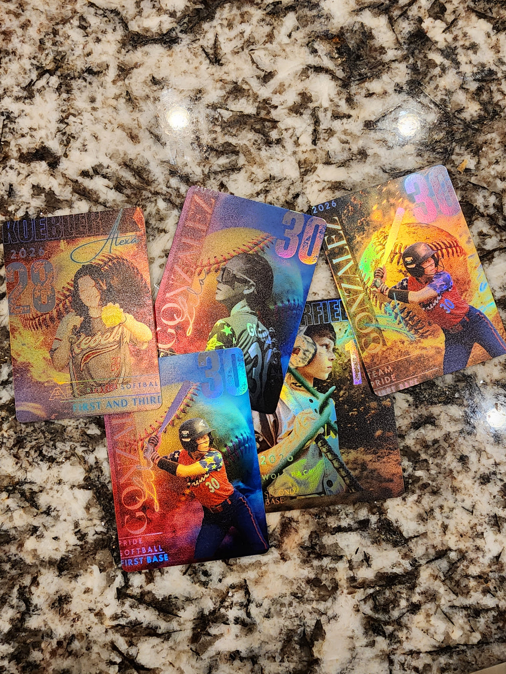 HOLOGRAPHIC SOFTBALL TRADING CARD