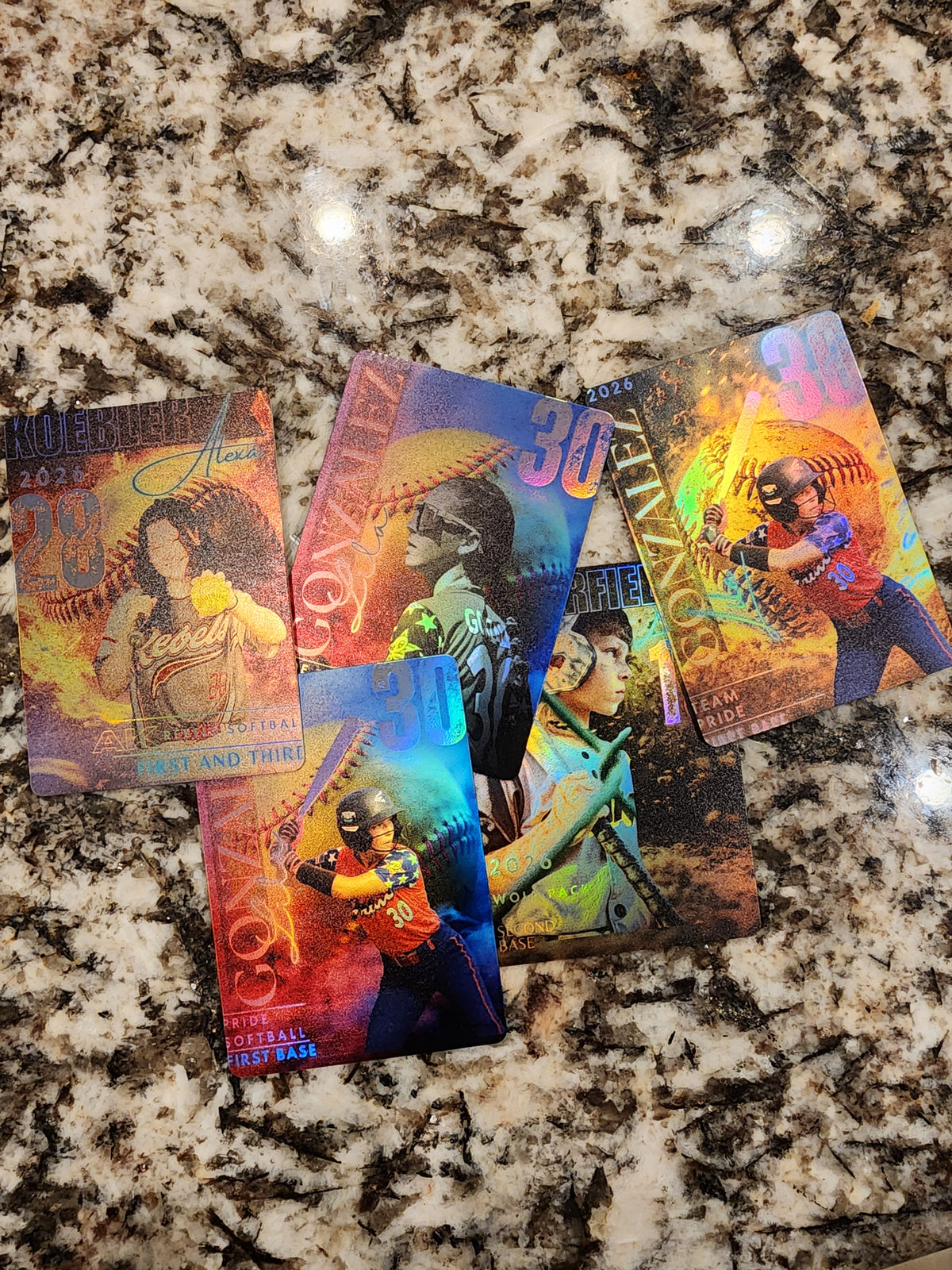HOLOGRAPHIC SOFTBALL TRADING CARD