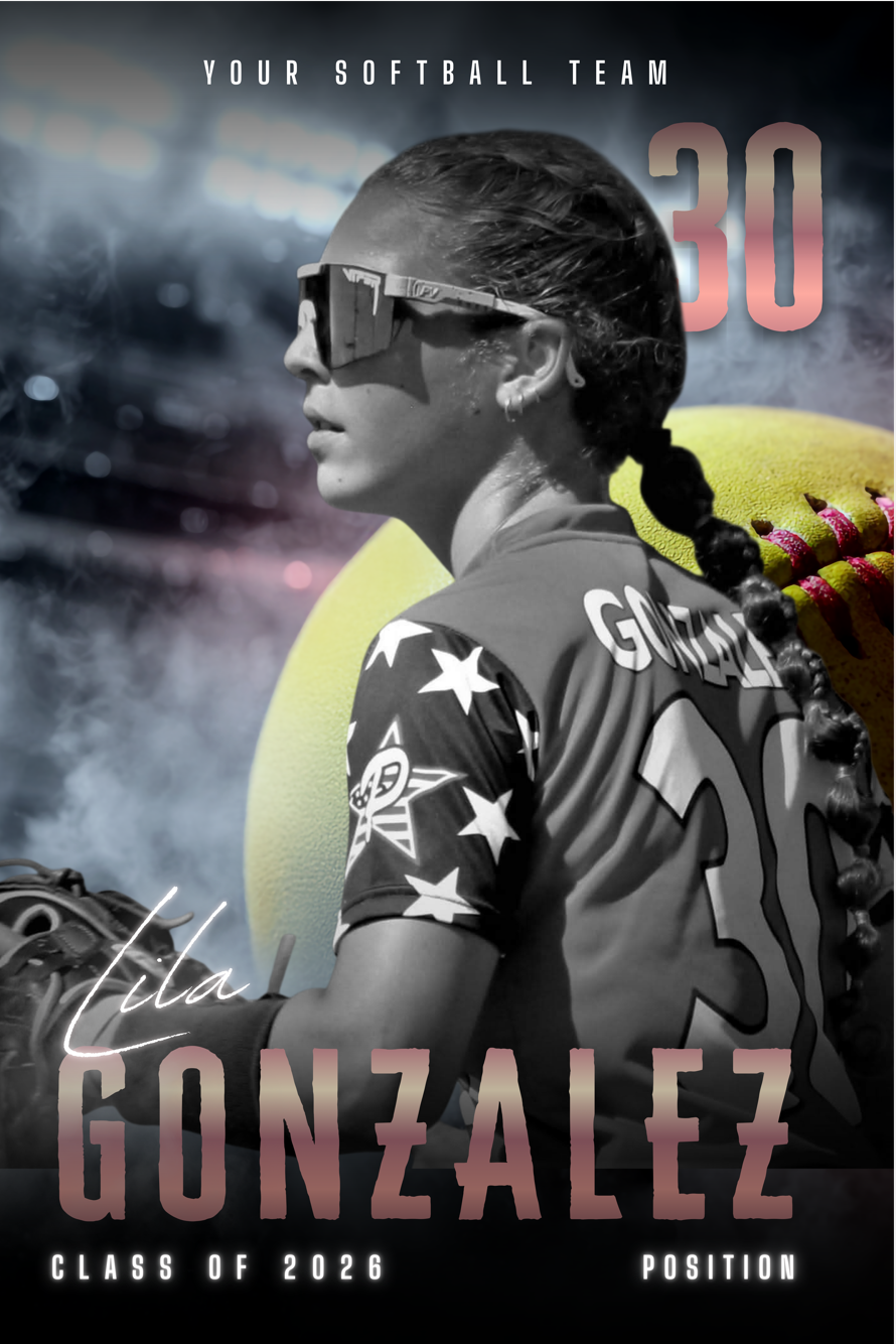 HOLOGRAPHIC SOFTBALL TRADING CARD