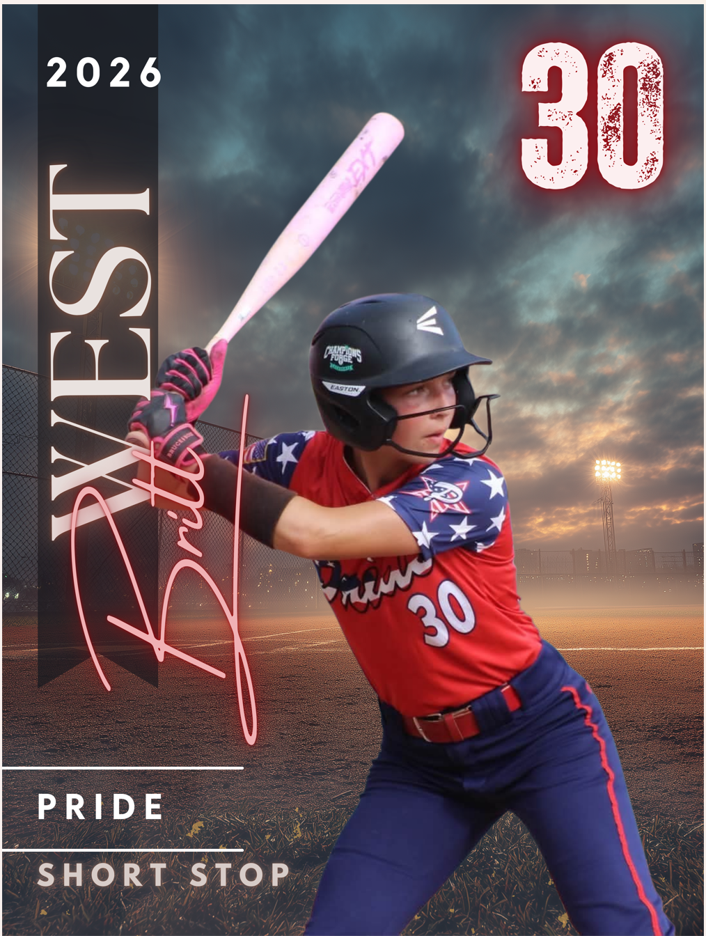 HOLOGRAPHIC SOFTBALL TRADING CARD