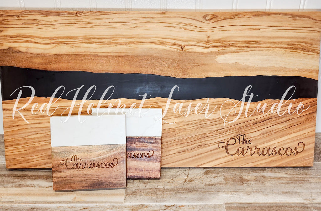 Olivewood Epoxy Board Basket