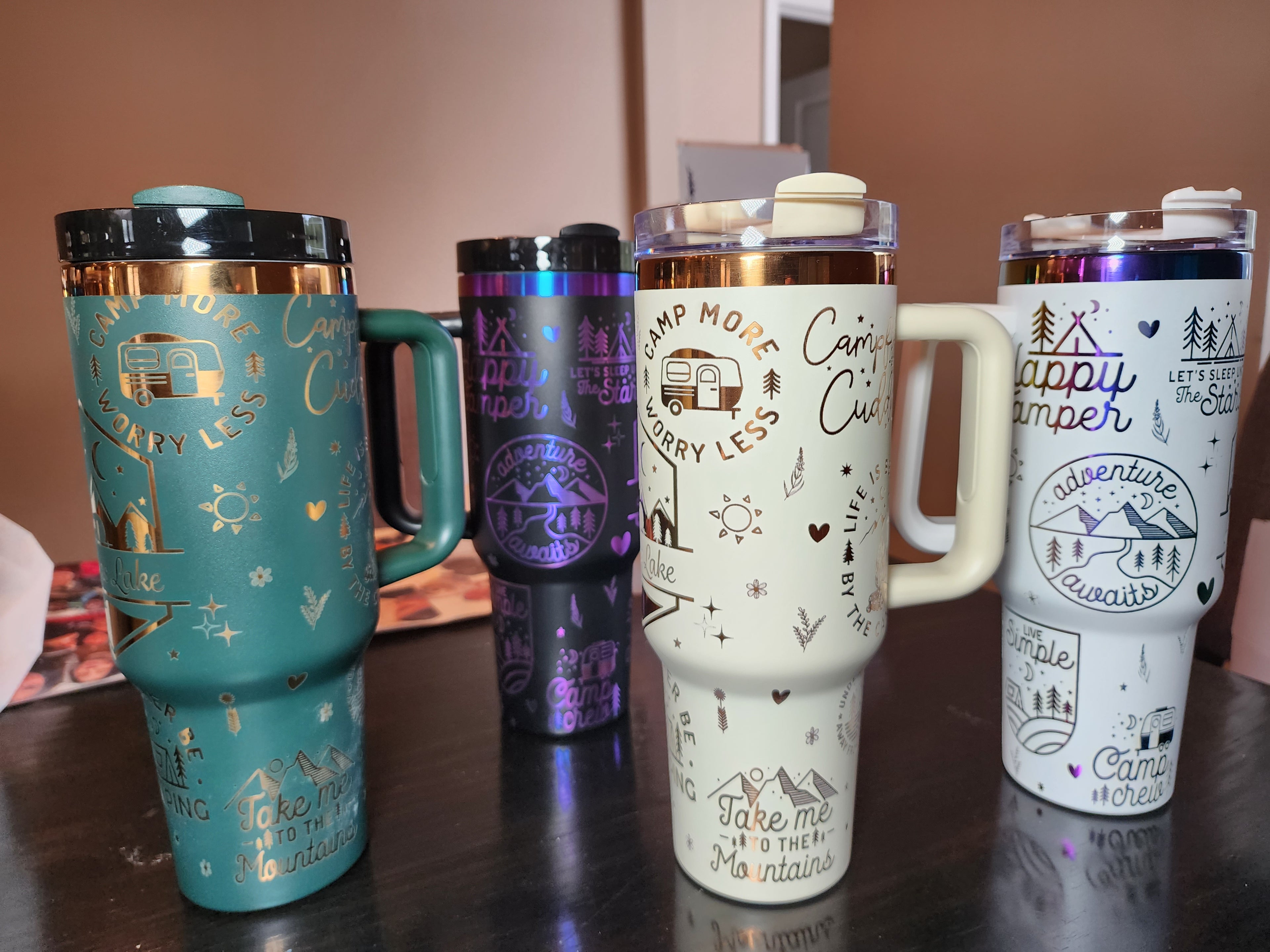 Cup, Tumblers, and Coozies