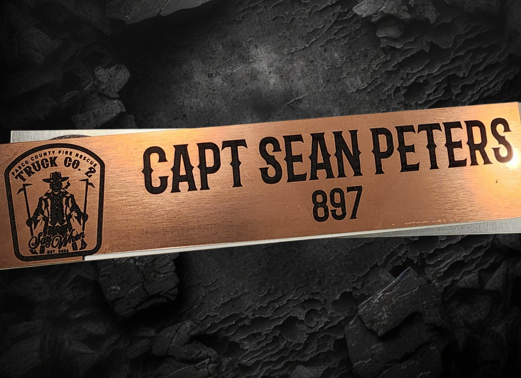 Custom Gear Rack Name Plate