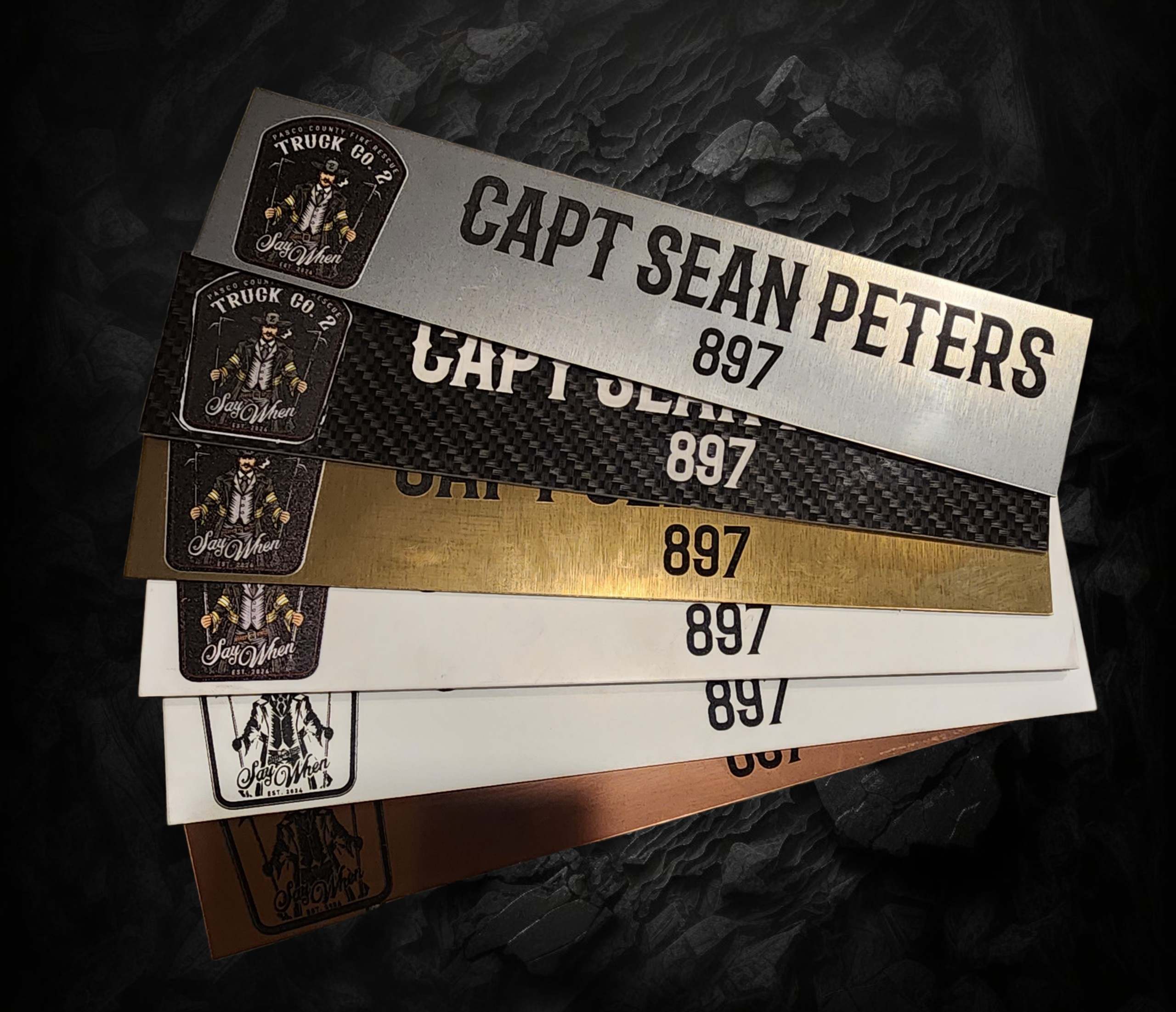 Custom Gear Rack Name Plate