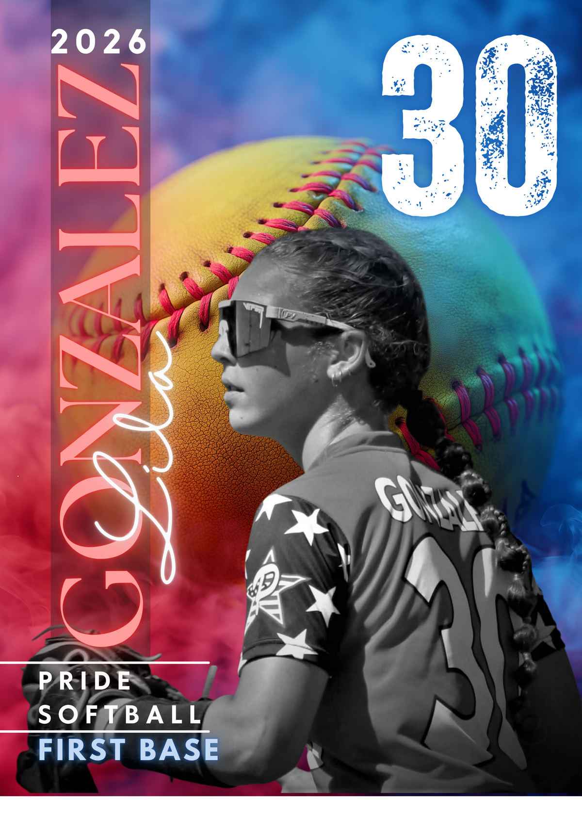 HOLOGRAPHIC SOFTBALL TRADING CARD